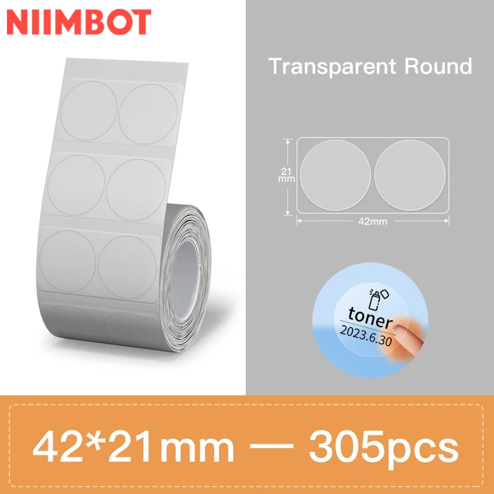 Originele Niimbot B21/B3S/B1/B203 Kleurrijke Witte Transparante Label Sticker zelfklevende Waterdichte Prijskaartje Thermisch papier