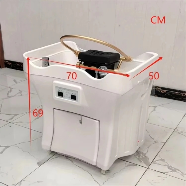 

Beauty salon with the latest luxury water tank portable shampoo bed plastic bowl sink hair care styling appliances