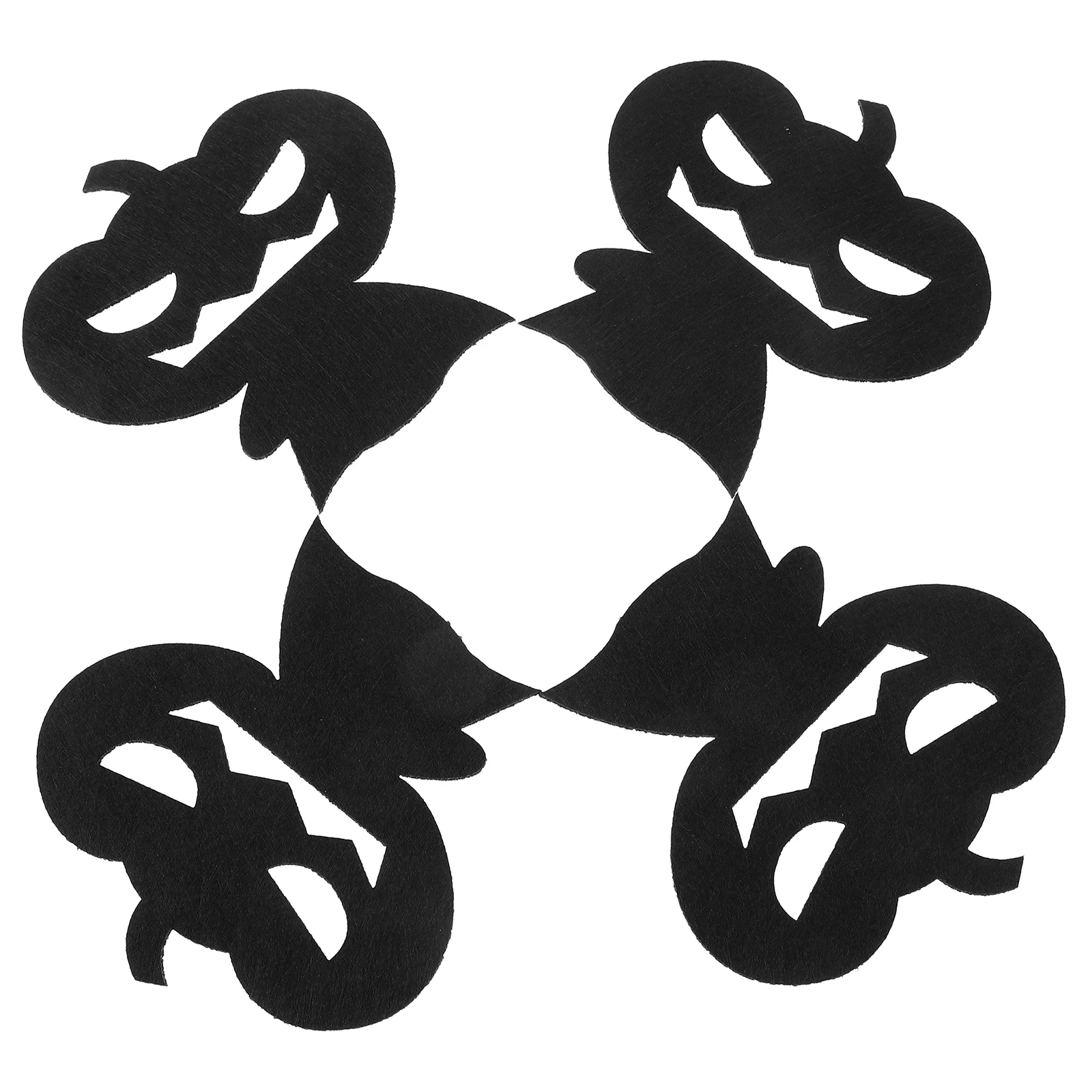 4Pcs Pumpkin Halloween Decorative Place Mats Non- Table Mats for Cups Glasses Wine Bottles