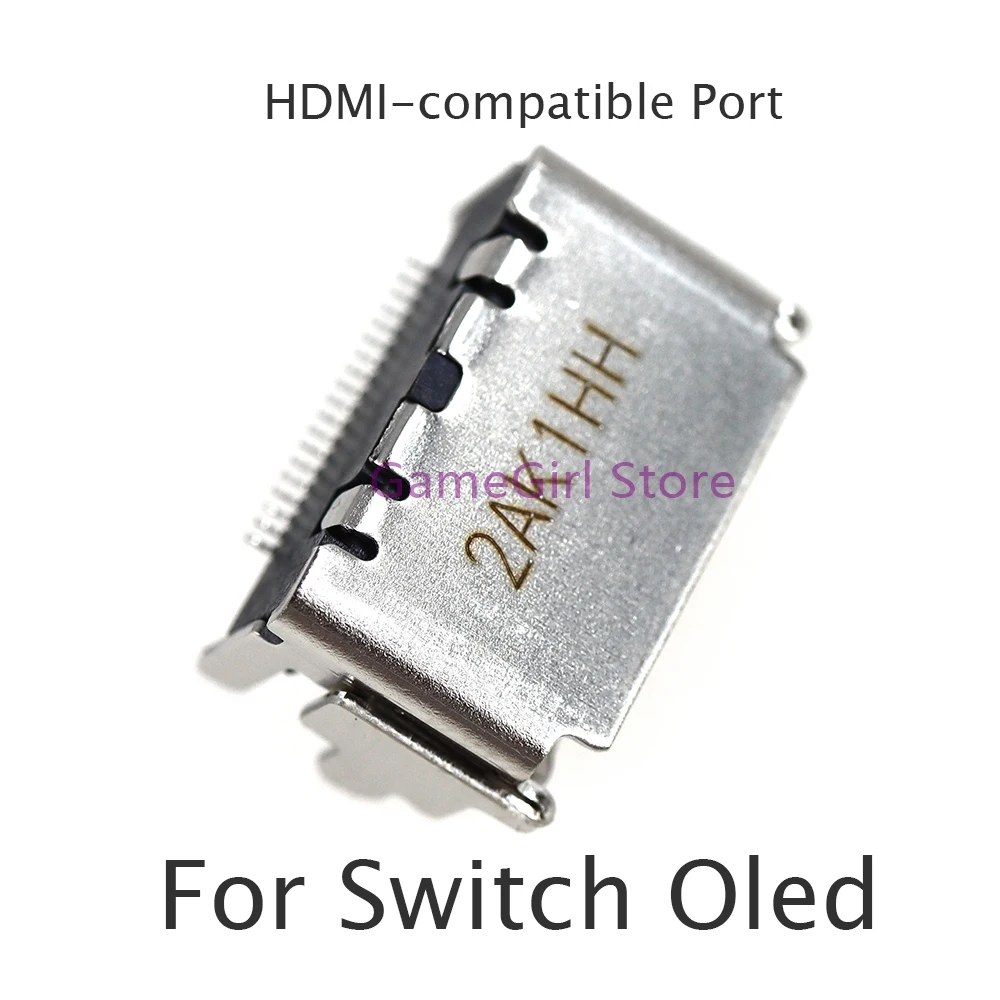 2pcs Replacement For Nintendo Switch OLED TV HDMI-compatible Port Socket Interface HD Tail Plug Game Accessories