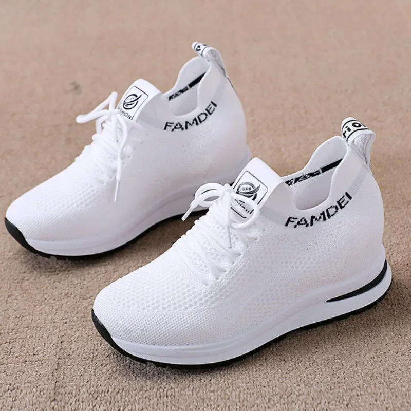 

2024 New Fashion Mesh Shoes Women Shoes Mesh Sports Shoes Breathable Thick bottom Soft Sole Casual Sneakers zapatillas