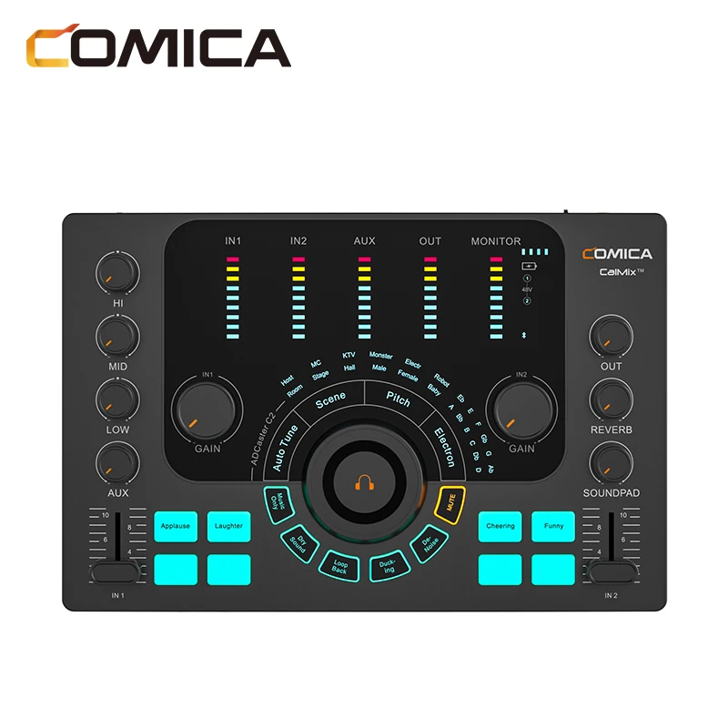 Comica C2 Sound Card Feature-packed Audio Interface for Recording/Podcasting/Streaming for Guitarist/Vocalist/Podcast Microphone