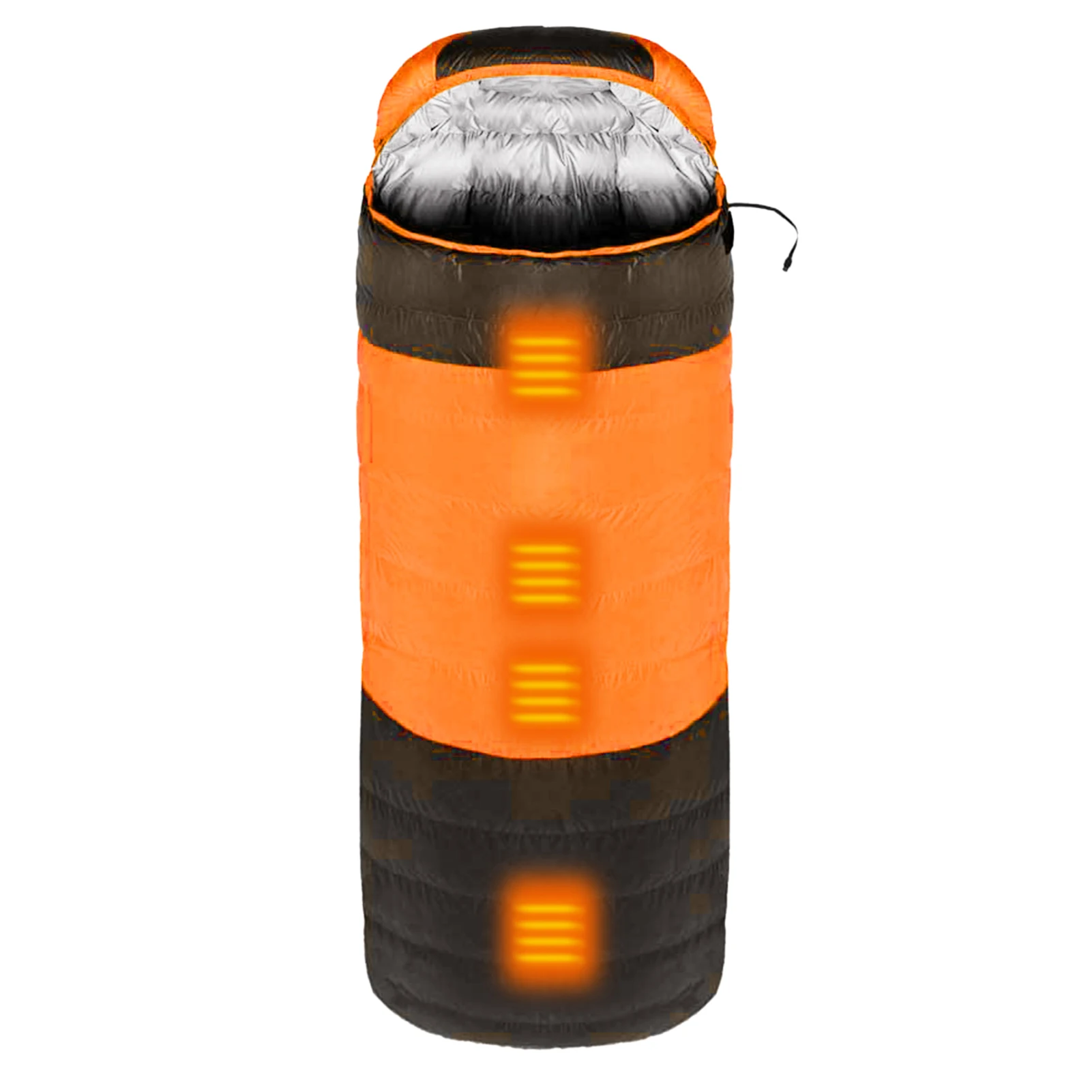 

Спальный мешок с подогревом и сумкой для хранения, теплый зимний спальник для кемпинга, походов и путешествий