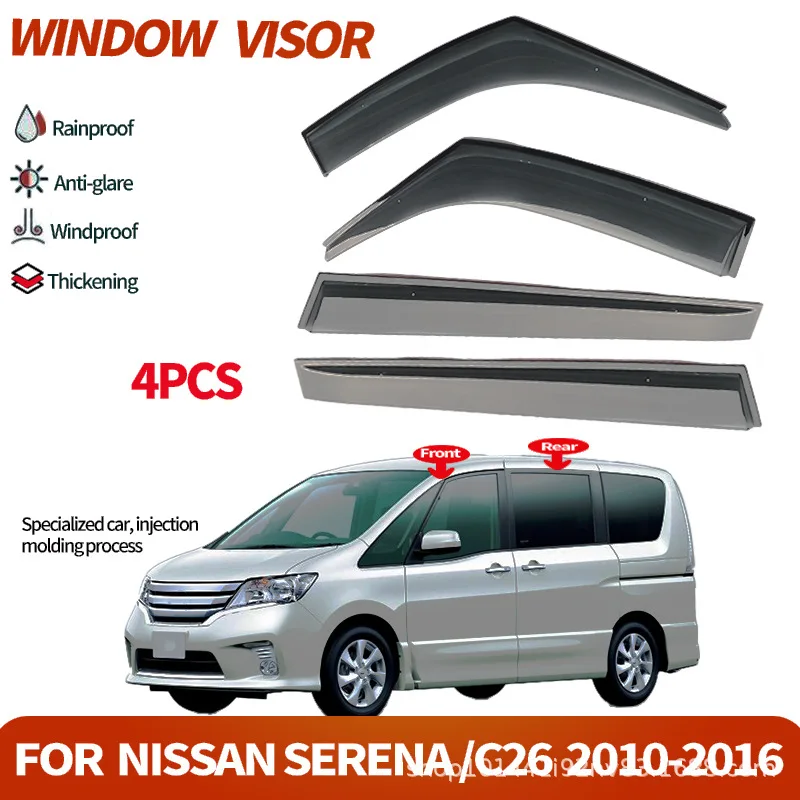 

Suitable for Nissan Serena rain and shine sun visor SERENA C26 2010-2016Window visor