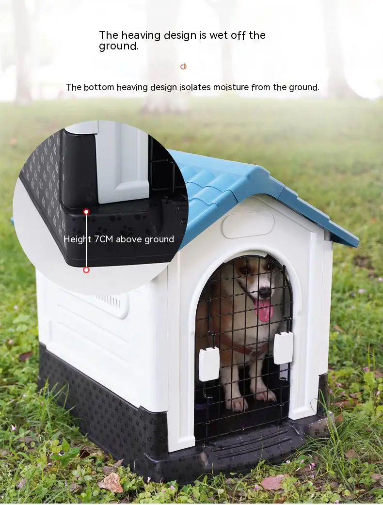 

Outdoor Folding Kennel Small and Medium-sized Dog Pet Kennel Dog Cage Rainproof Plastic Outdoor Sturdy Dog House