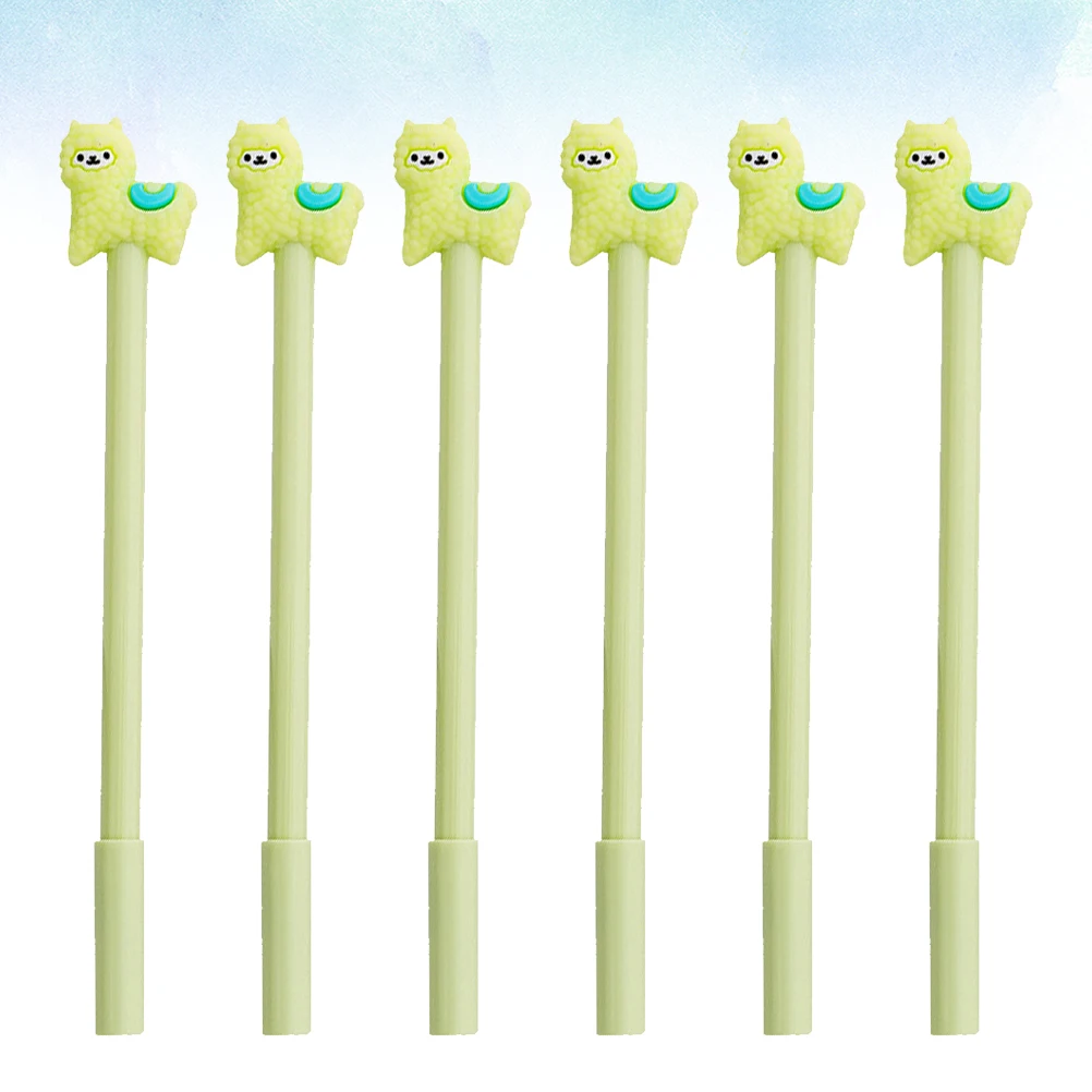 

12 Pcs Alpaca Neutral Pen Gel Ink Pens Cartoon Students Earth Tones Child Writting