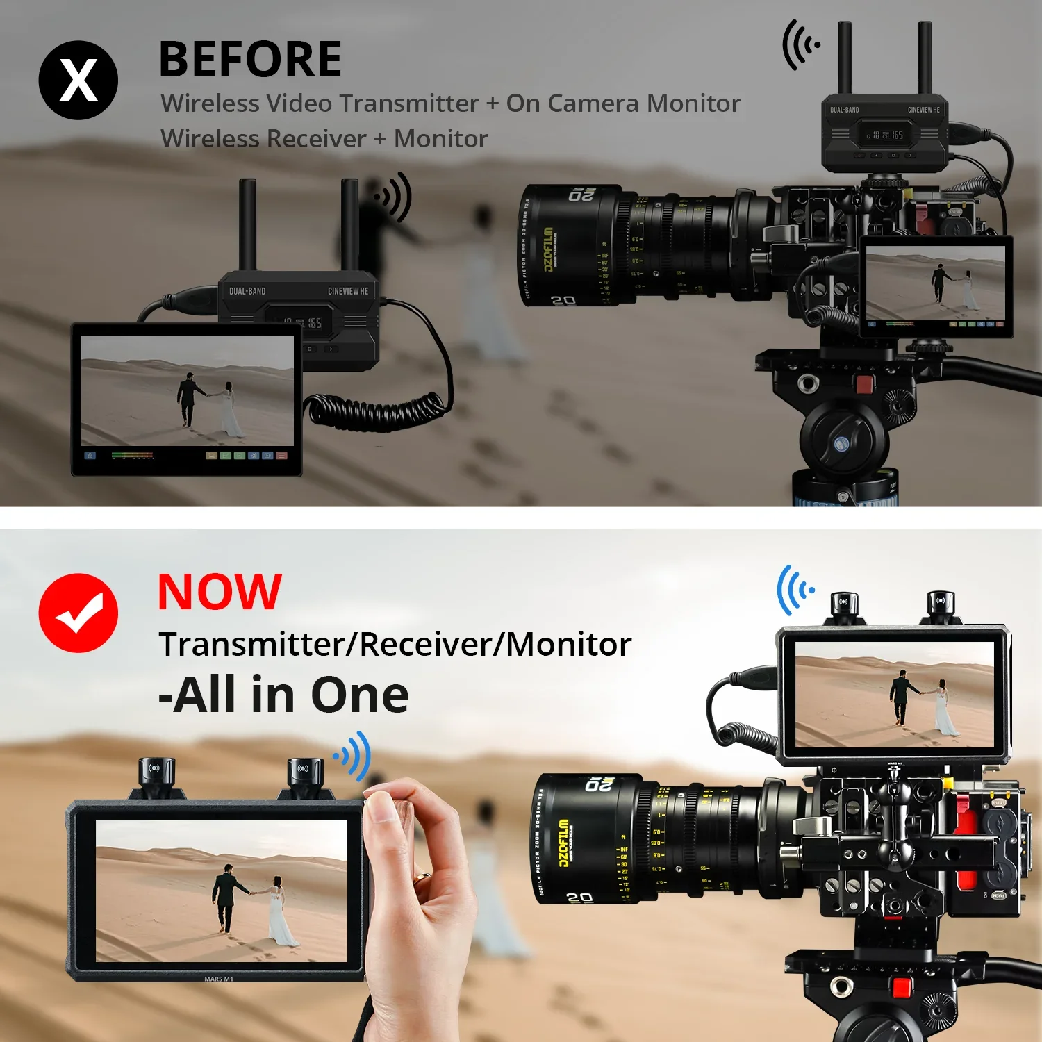 Hollyland Mars M1 Enhanced 5.5” 4K Wireless Monitor Video