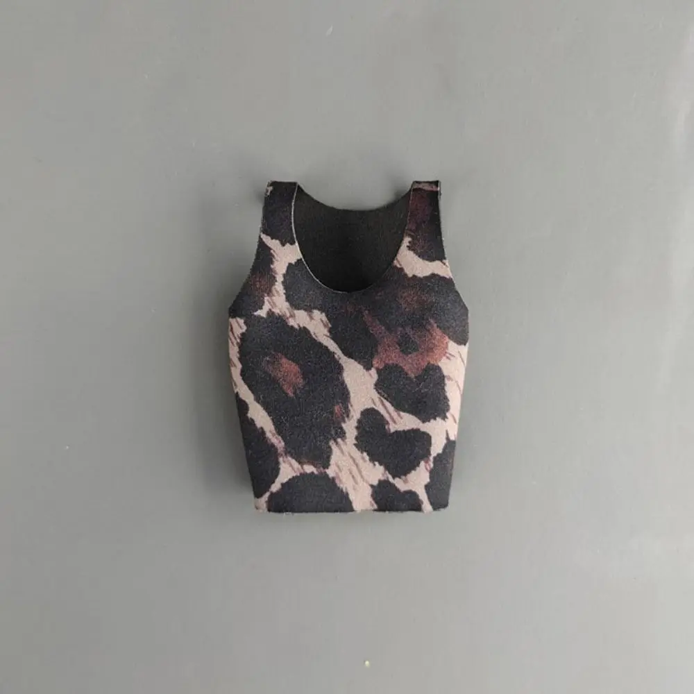 

New 6 Colors 1/6 Miniature Vest Leopard Print High Elastic Female Soldier Vest Cloth Trendy Clothing 12" Action Doll/30cm Doll