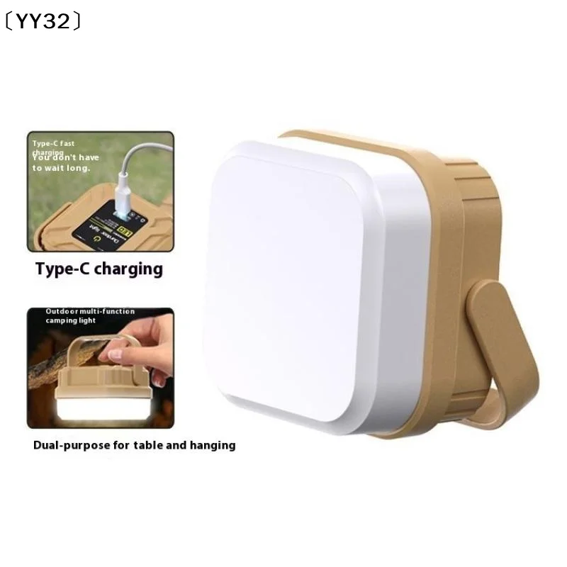 Outdoor Camping Tent Light Type-C Rechargeable Searchlight Emergency Lighting Flashlight Waterproof  Hanging Night Lamps〔YY32〕