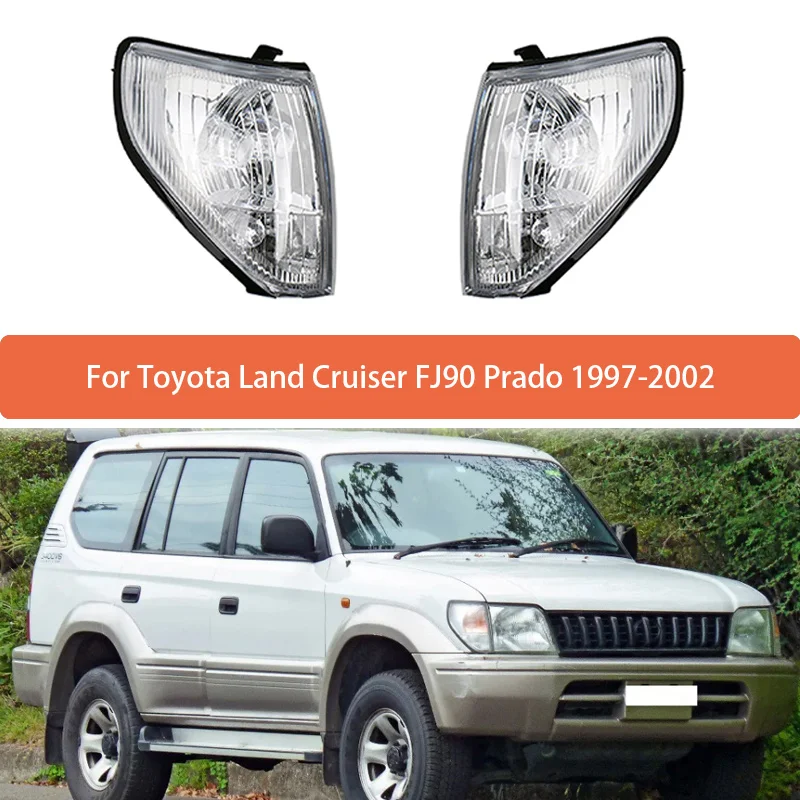 

Corner Light Assembly For Toyota Land Cruiser FJ90 Prado 1997 1998 1999 2000 2001 2002 Car Front BumperTurn Signal Light