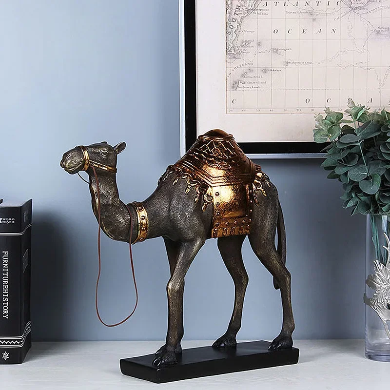 Resin Crafts Dromedary Style Simulation Animal Sculpture Decorative Figurines Home Decoration Accessories