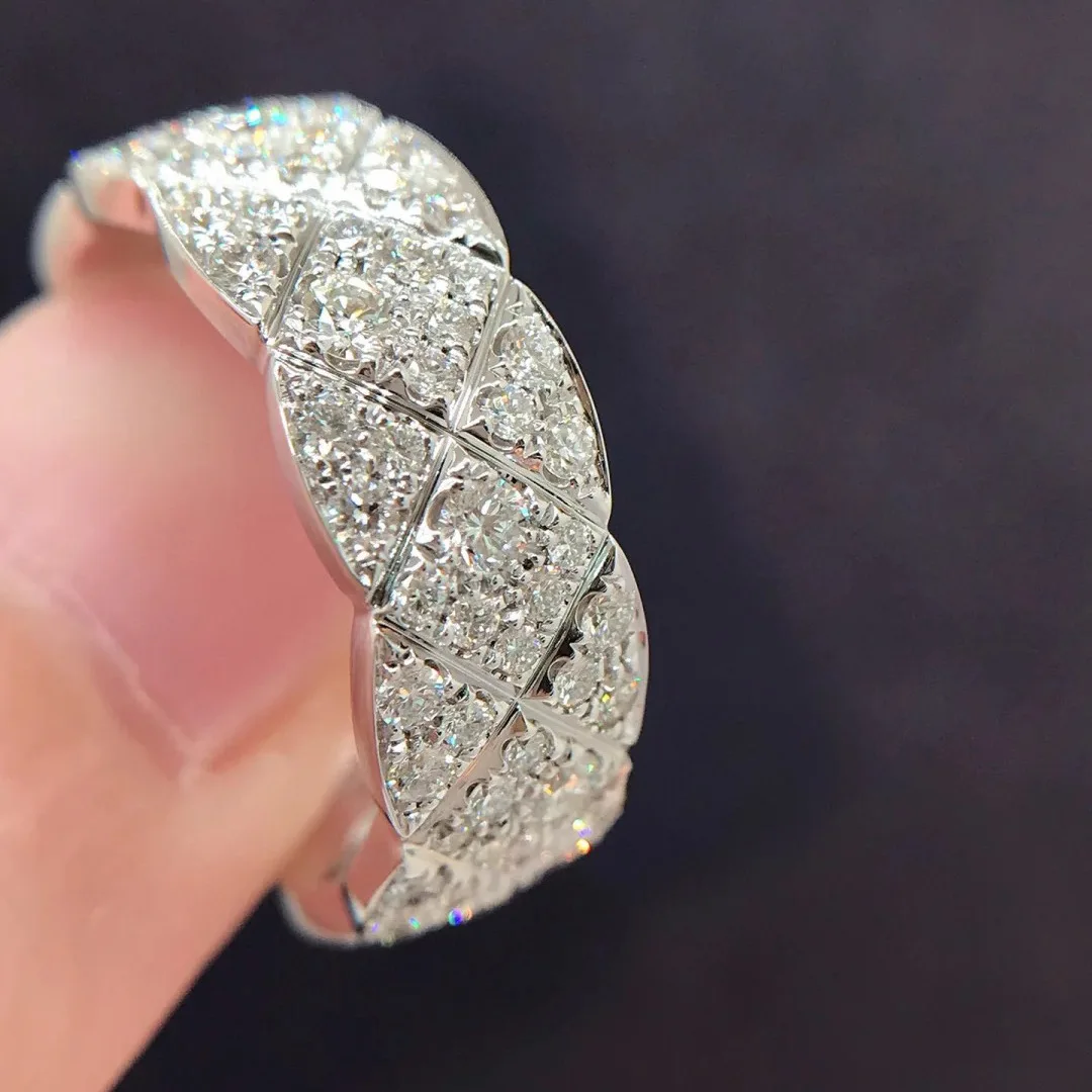 טבעות מואיסנייט יוקרתיות מכסף סטרלינג 925 מצופה זהב 18K עם יהלומים מעבדה לגברים בסגנון היפ הופ תכשיטים מעולים