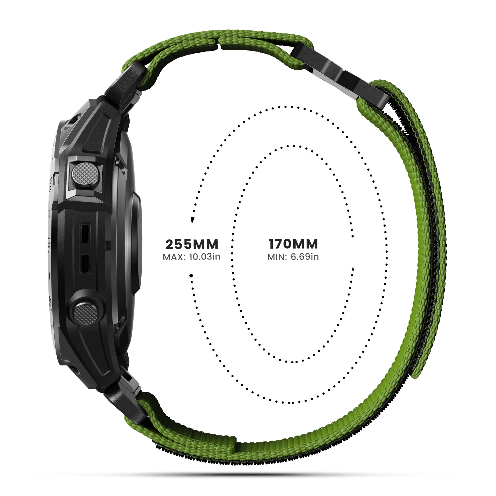 26mm Adhesive Braided Strap for Garmin Fenix 7X 6X Pro 5X Adhesive Nylon Strap Enduro 2  Mk2 D2 Nylon Replacement Wrist Strap