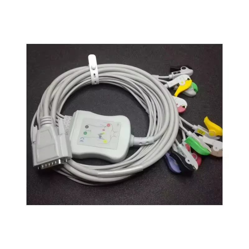 CONTEC EKG Cable 3 12 10 Leads Button / Banana ECG Cable For ECG 80A/90A 100G/300G/600G/1200G 8000G Tlc6000 Tlc5000 Tlc9803
