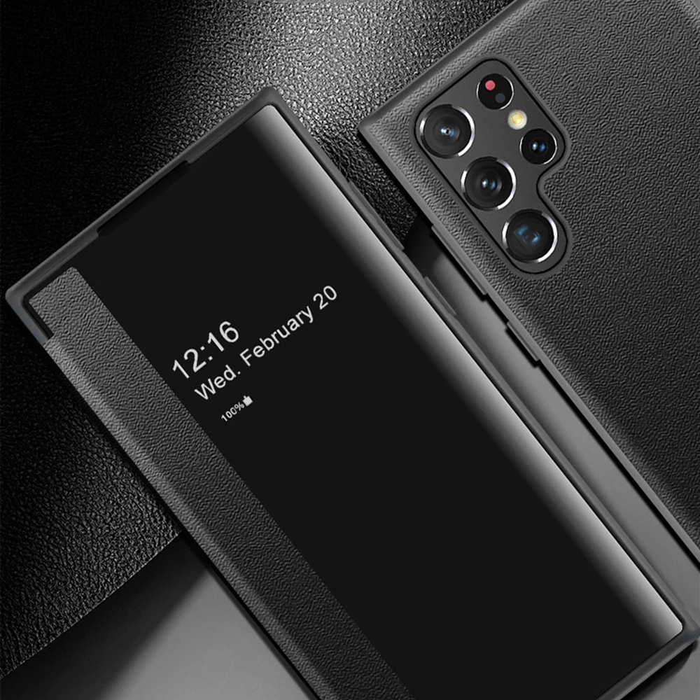 

Flip Case for Samsung Galaxy S26 S26 Plus S26 Ultra Flip Leather Smart View Shockproof Slim