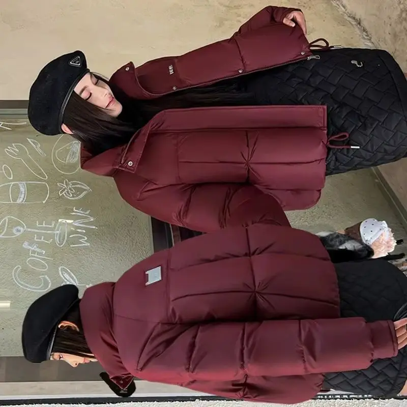 Winter Parka New Women Jackets Long Sleeve Casual Thick Warm Cotton Padded Jacket Students Coat Female Waterproof Outwear