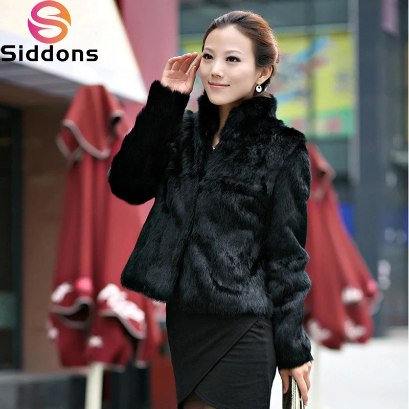 

2025 Hot Sale Winter Women Real Rabbit Fur Coat Natural Warm Rabbit Fur Jacket Lady Fashion 100% Genuine Real Rabbit Outerwear