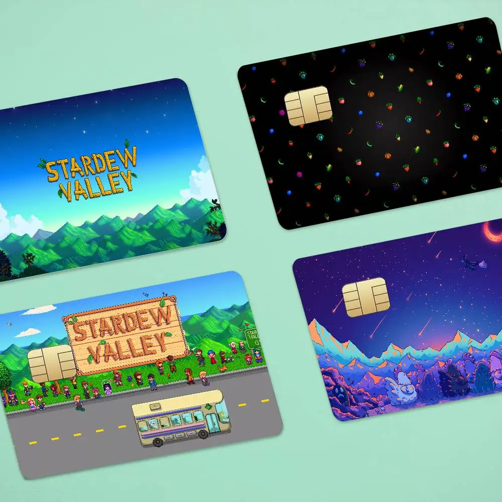 Game Stardew Valley 1 Set Of 4 Pcs Credit Card Skin Stickers For VISA Bank Card Waterproof Sticker Anti-scratch Women Gift