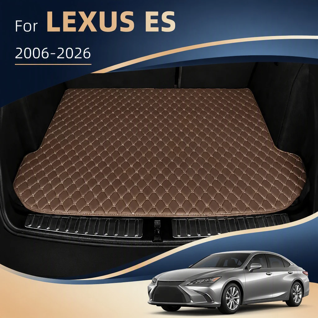 Leather Car Trunk Mat For Lexus ES 2006-2026 Trunk Cargo Liner Storage Carpet Car Interior Accessories Decor Styling