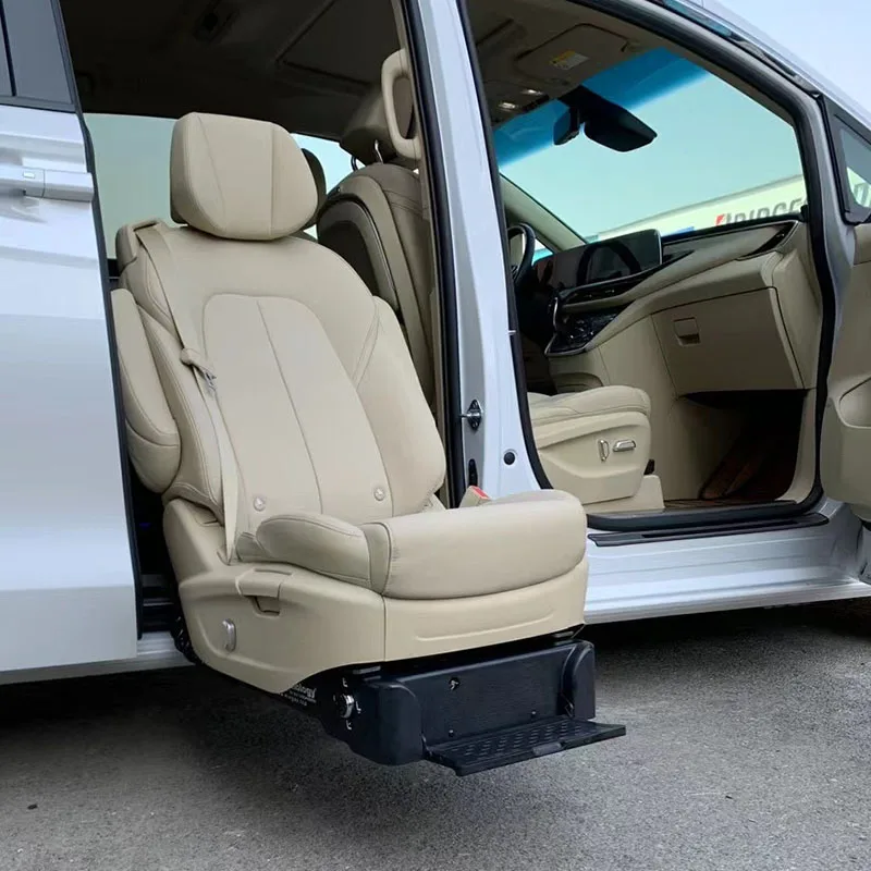 Luxury Electric Adjustable Leather Swivel Turning Seat Rotating Lift Car Seat for Disabled Handicapped Patients  Users