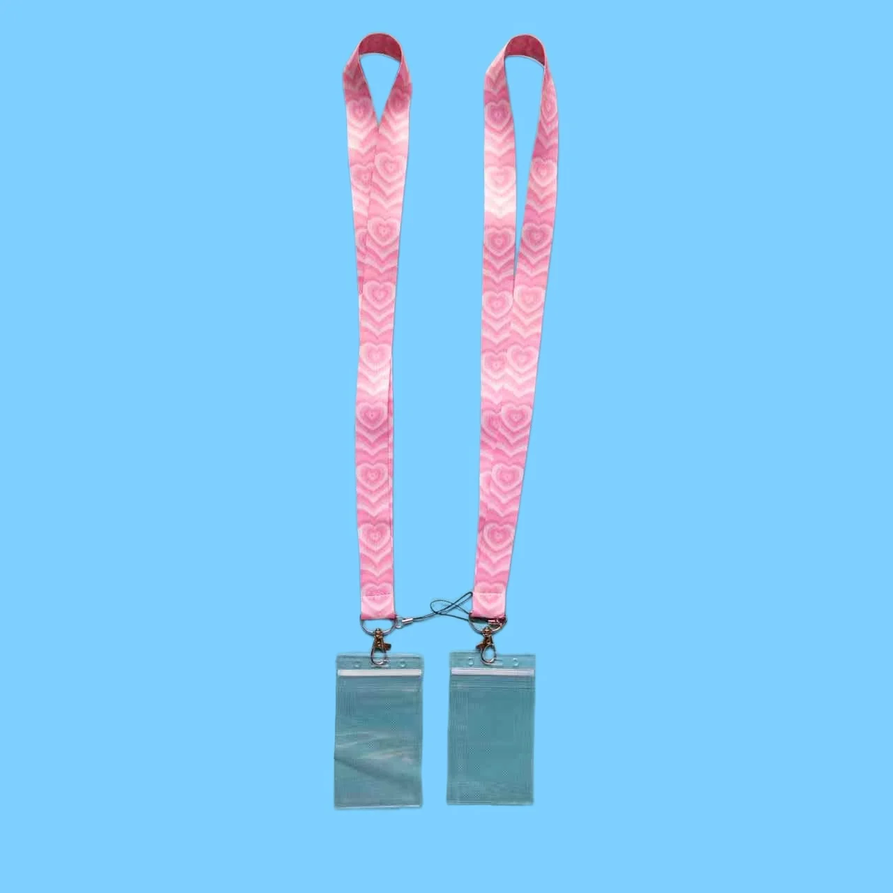 2 Heart-Shaped Id Lanyards, Office Name Tags, Event Passes - Durable Pvc, Yellow, Purple, Pink, Perfect for Teachers, Nurses, Students