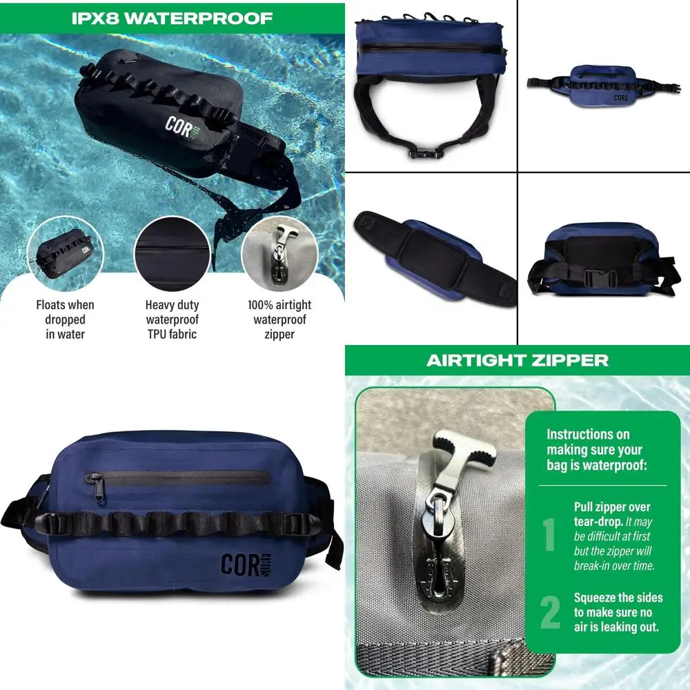 

Водонепроницаемая поясная сумка объемом 2,5 л | Удобный ремень, плавающая поясная сумка для активного отдыха, путешествий, пляжа и водных видов спорта (темно-синий)