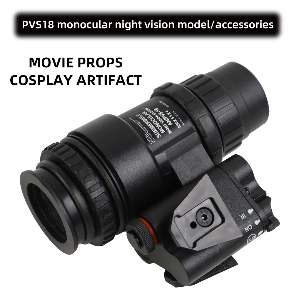 Réplique de lunettes de vision nocturne à l'échelle 1:1 PVS-18 – Modèle de simulation proportionnel monobloc pour les collectionneurs et les passionnés