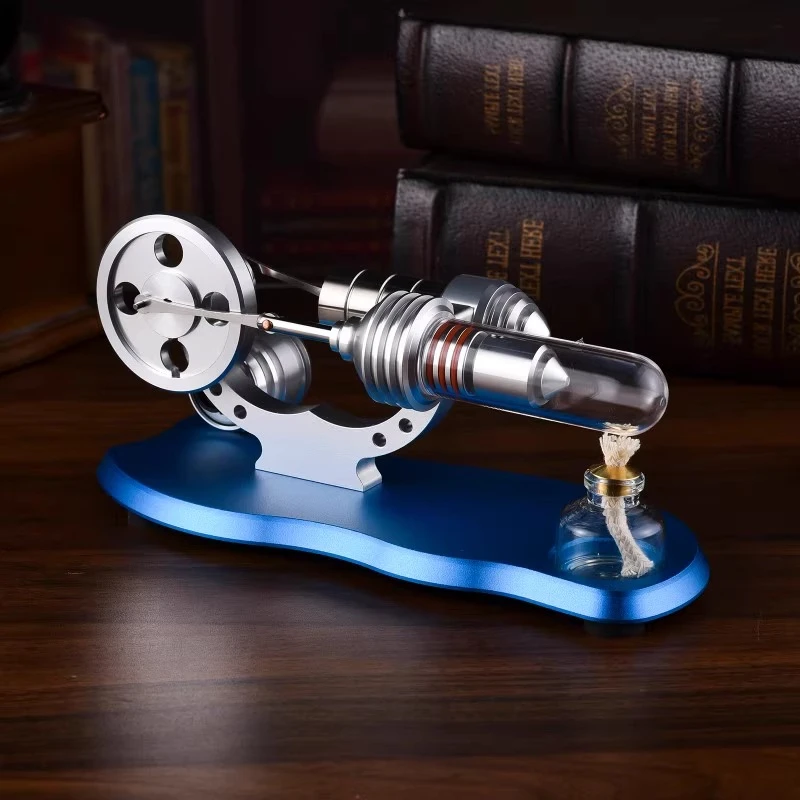 Modelo de motor Stirling, Material de aleación de aluminio, modelo de potencia térmica resistente a altas temperaturas, material didáctico para experimentos científicos