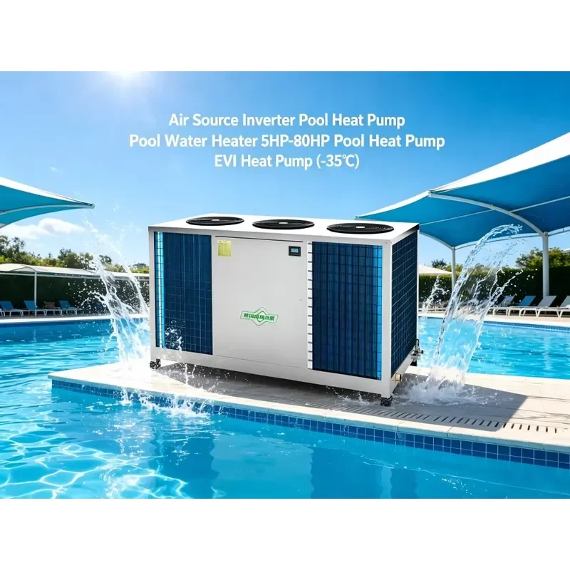 EVI Inverter Pool Heat Pump -35~43°C Working Range 5-80HP High Efficiency Pool Water Heater Air Source Swimming Pool Heat