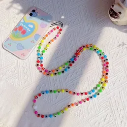 Colorful Beads Phone Charm Strap Chain for Phone Case Accessories Wholesale Evil Eye Mobile Phone Jewelry 2023 New