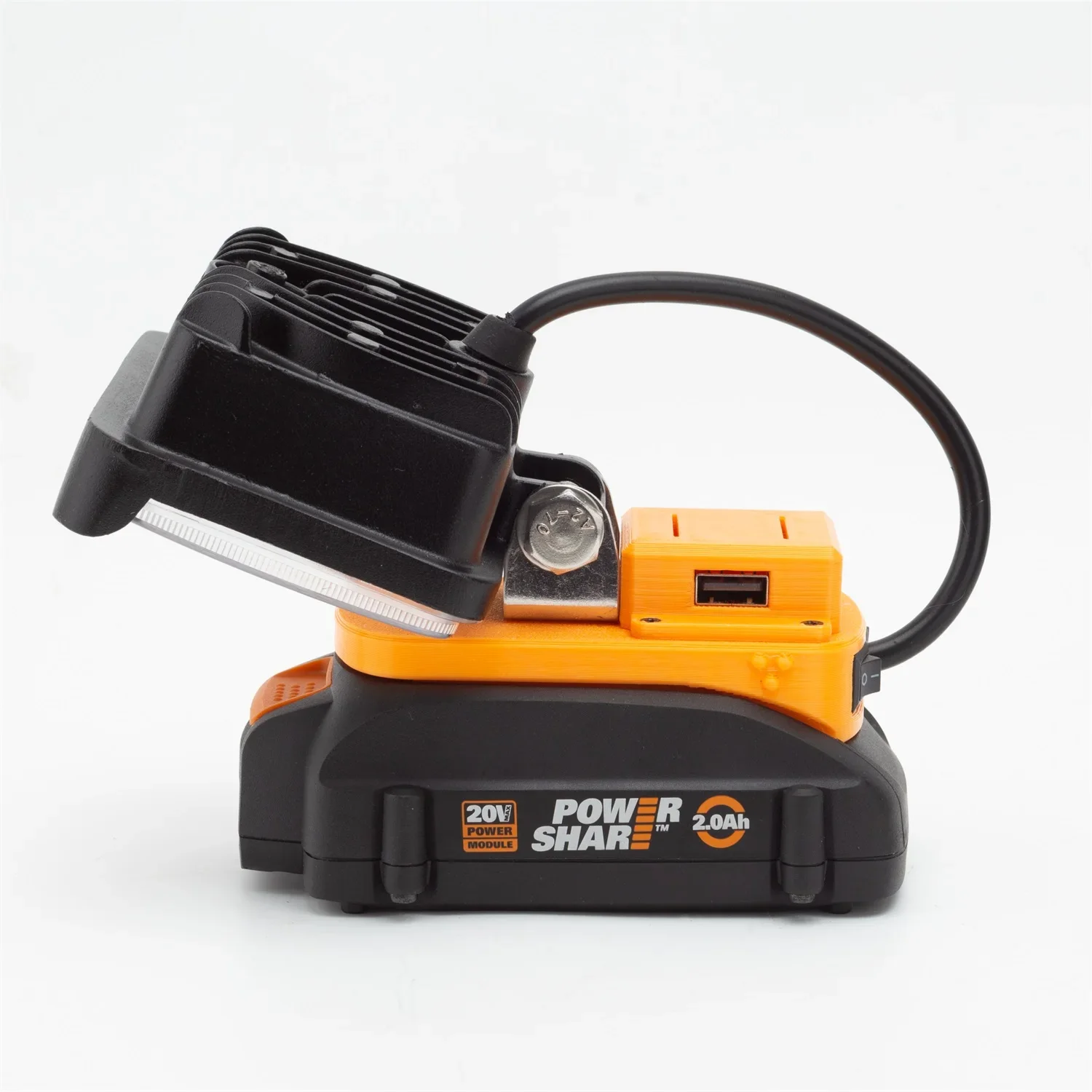 Imagem -02 - Luz de Trabalho Led sem Fio para Bateria de Íon-lítio Worx 20v com Usb Qc3.0 Recarregável Portátil Luz de Emergência Externa sem Bateria