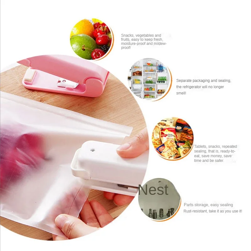 Hello Kitty Mini Heat Bag Sealing Machine Portable Food Bag Heat Sealer Food Snack Seal Up Tool Kitchen Refrigerator Accessories