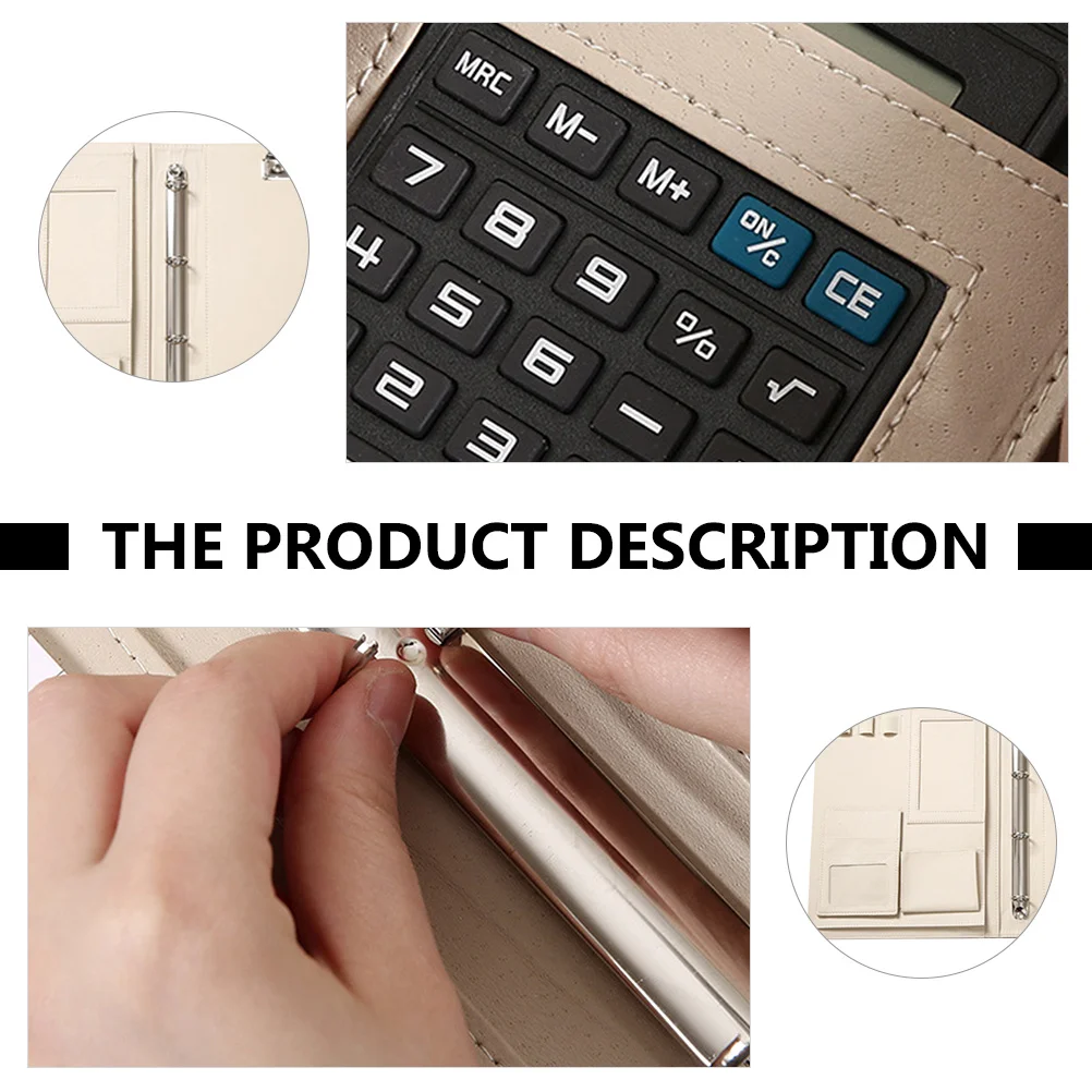 

PU Notebook Binder Loose Leaf Ring Binder Professional Personal Planner Folder Business Document Folder Office File