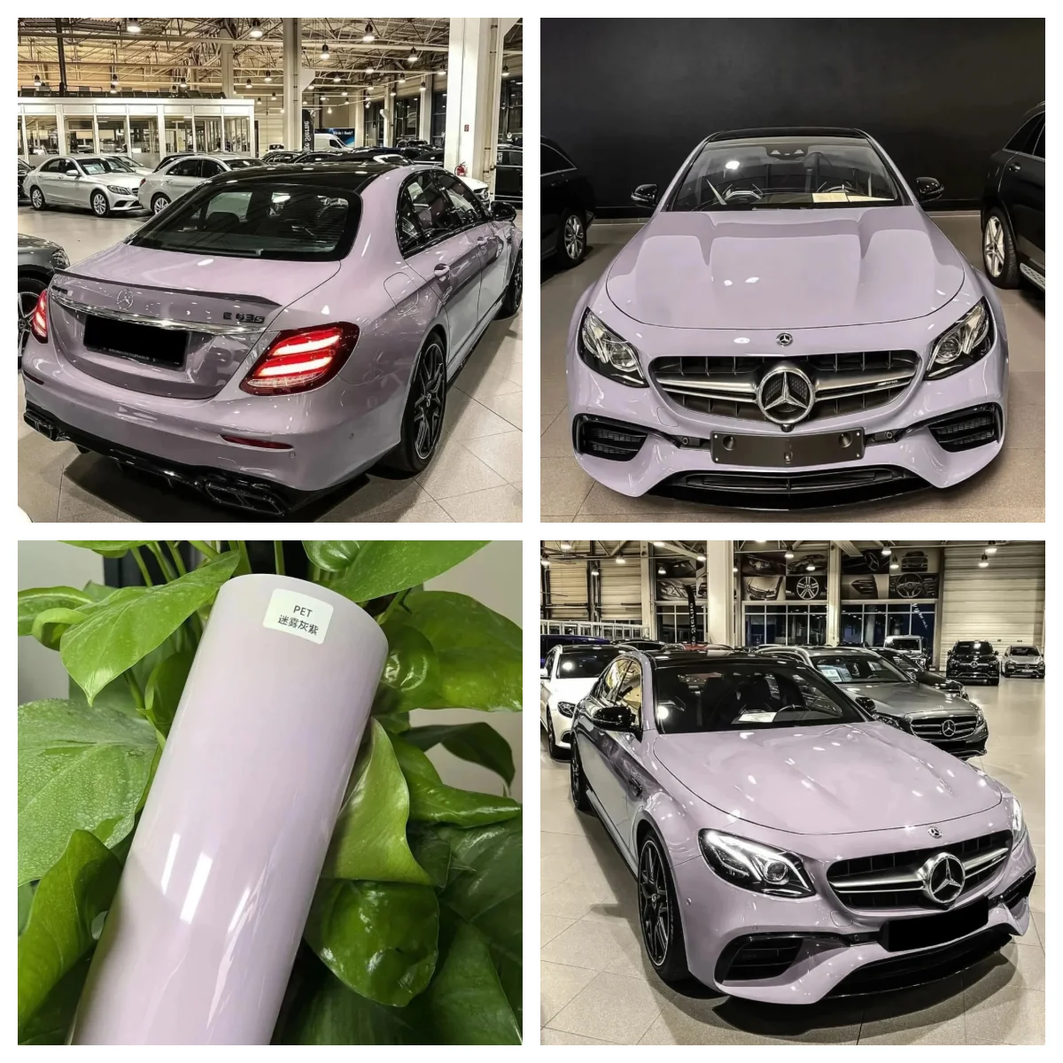 Wholesale High Quality PET Misty Gray Purple Self Self-adhesive Healing Full Body Wrap Wrapping Vinyl Roll Sticker Film For Car