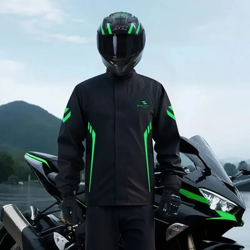Perfect Raincoat, Electric Car Riding, Rain Pants, Motorcycle Split Men's Suit, Elongated, Full Body Fishing, Thickened