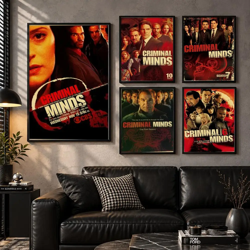 Television Screen Character Narrative Atmospheric Criminal Minds Poster Aesthetic Unframed Wall Prints for Bedroom & Living Room