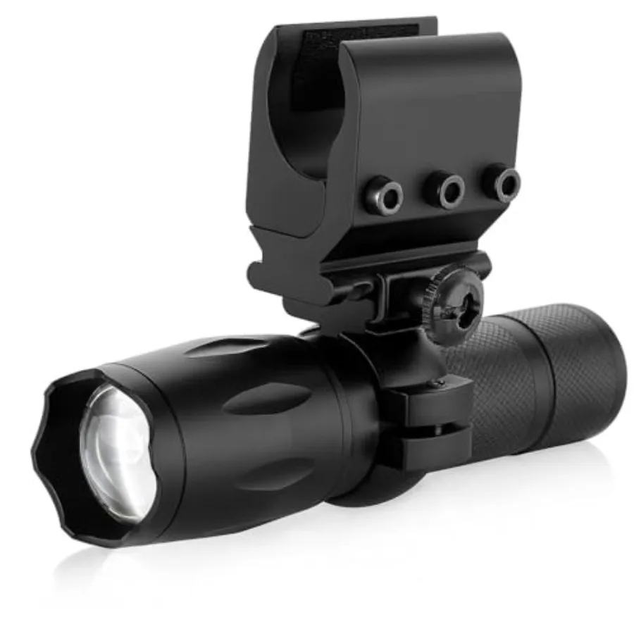 

Trinity 1000 Lumen LED Flashlight with Tube Mount Compatible with Mossberg 500 Aluminum Light Kit with Picatinny Style Rail Bla