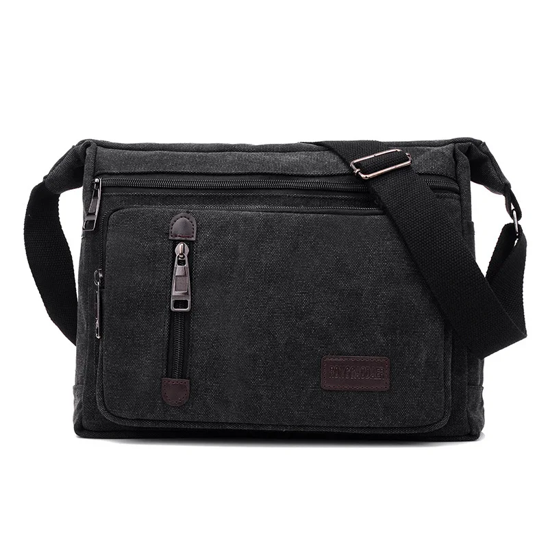 Men\'s New Casual Simple Multi-layer Retro Fashion Shoulder Bag Multi-layer Crossbody Bag