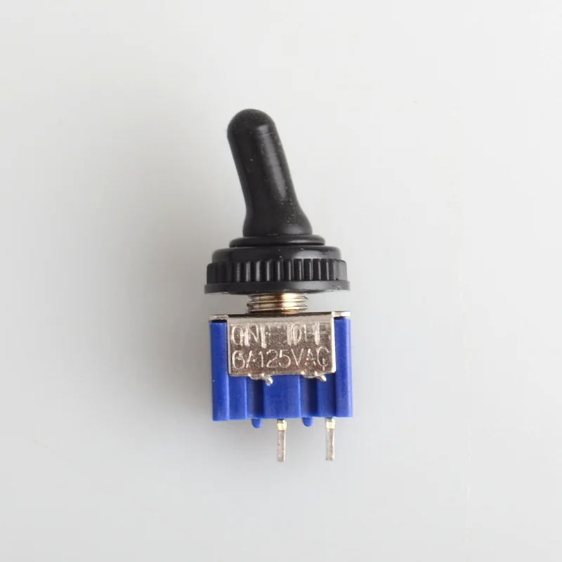 30pcs 6mm toggle switch with waterproof cover 2Pin dust cap