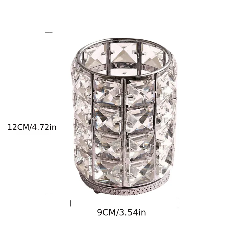 New crystal brush holder European style crystal pen holder makeup brush storage crystal bucket dressing table crystal makeup bru