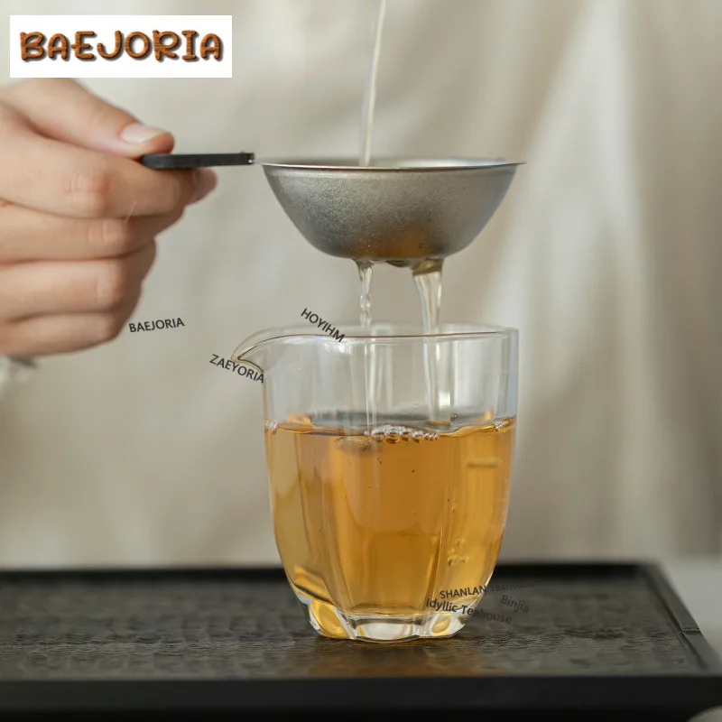 Ebony Pure Titanium Tea Separator Infusor Aesthetic Tea Strainer Dispenser Tea Soaking Tea Filter Tableware Accessories Craft