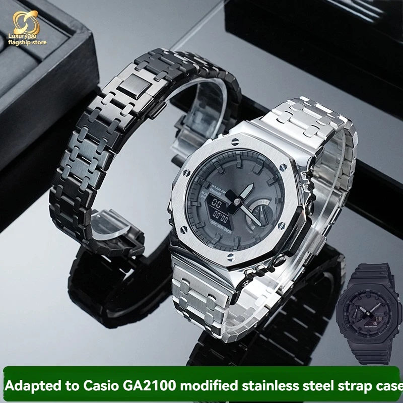 

High quality watch strap and case For Casio G-SHOCK-GA-2100 series modified farmhouse oak AP men's trendy accessories
