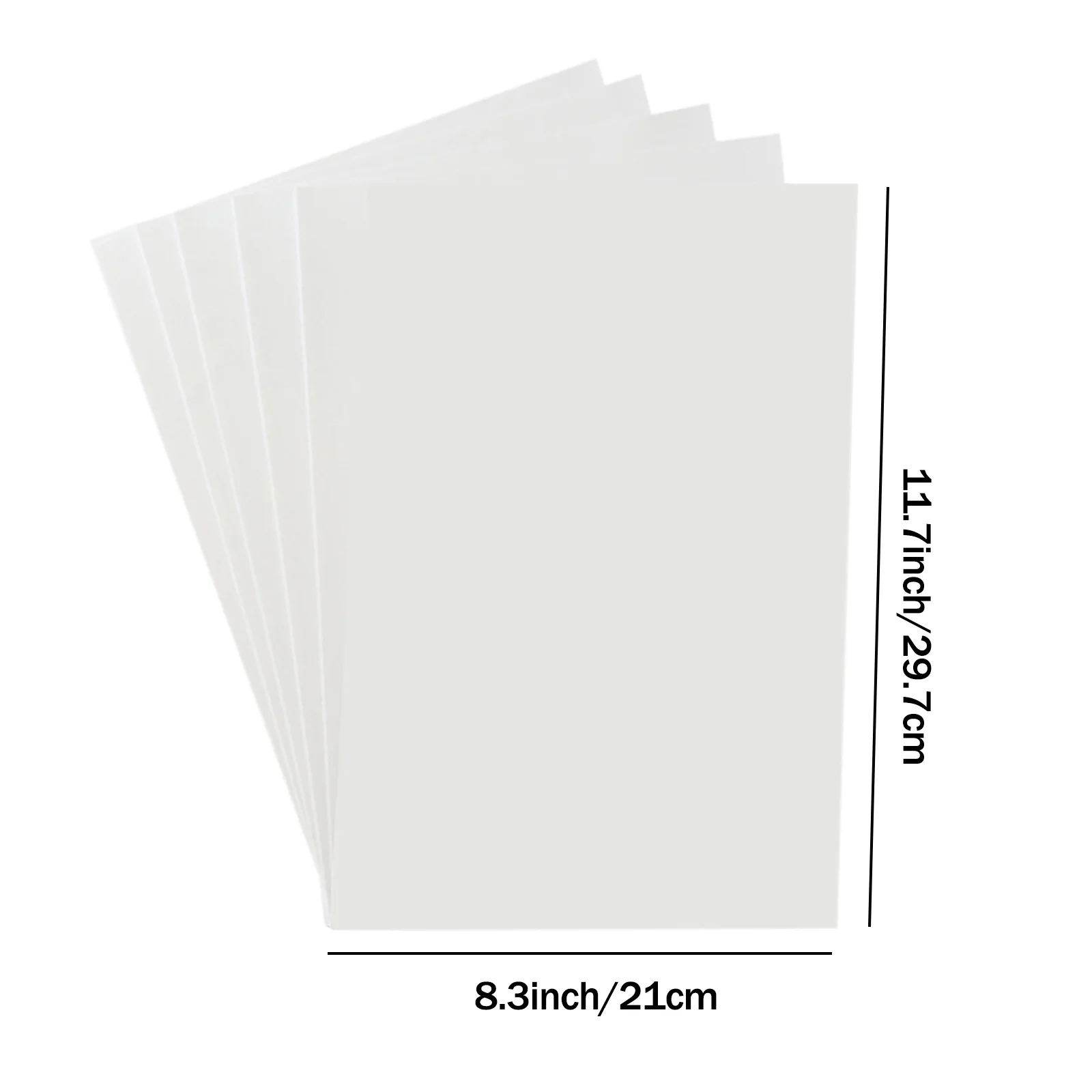 5 Sheets A4 Size Iron-On Heat Transfer Paper for Dark Fabrics, 8.3×11.7