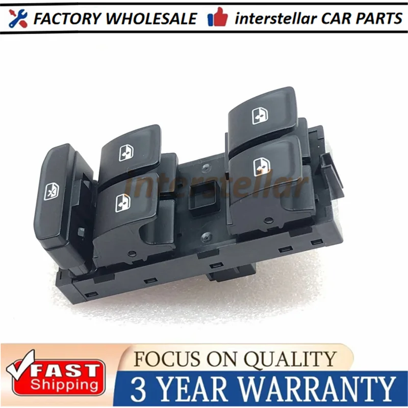 High Quality Driver Door Master Power Window Switch for Seat T 2015- Rapid 2013- 6JB 959 857 6JB959857 6V1959857A 5JB959857 NEW