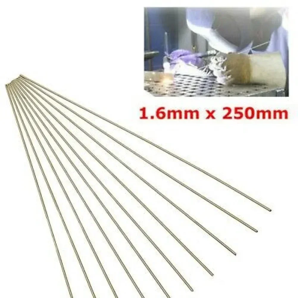 10 Pcs Brass Solution Flux Core Fusible Welding Wire Electrode Tool 16MM X25CM Suitable For Copper Nickel Alloy Brazing