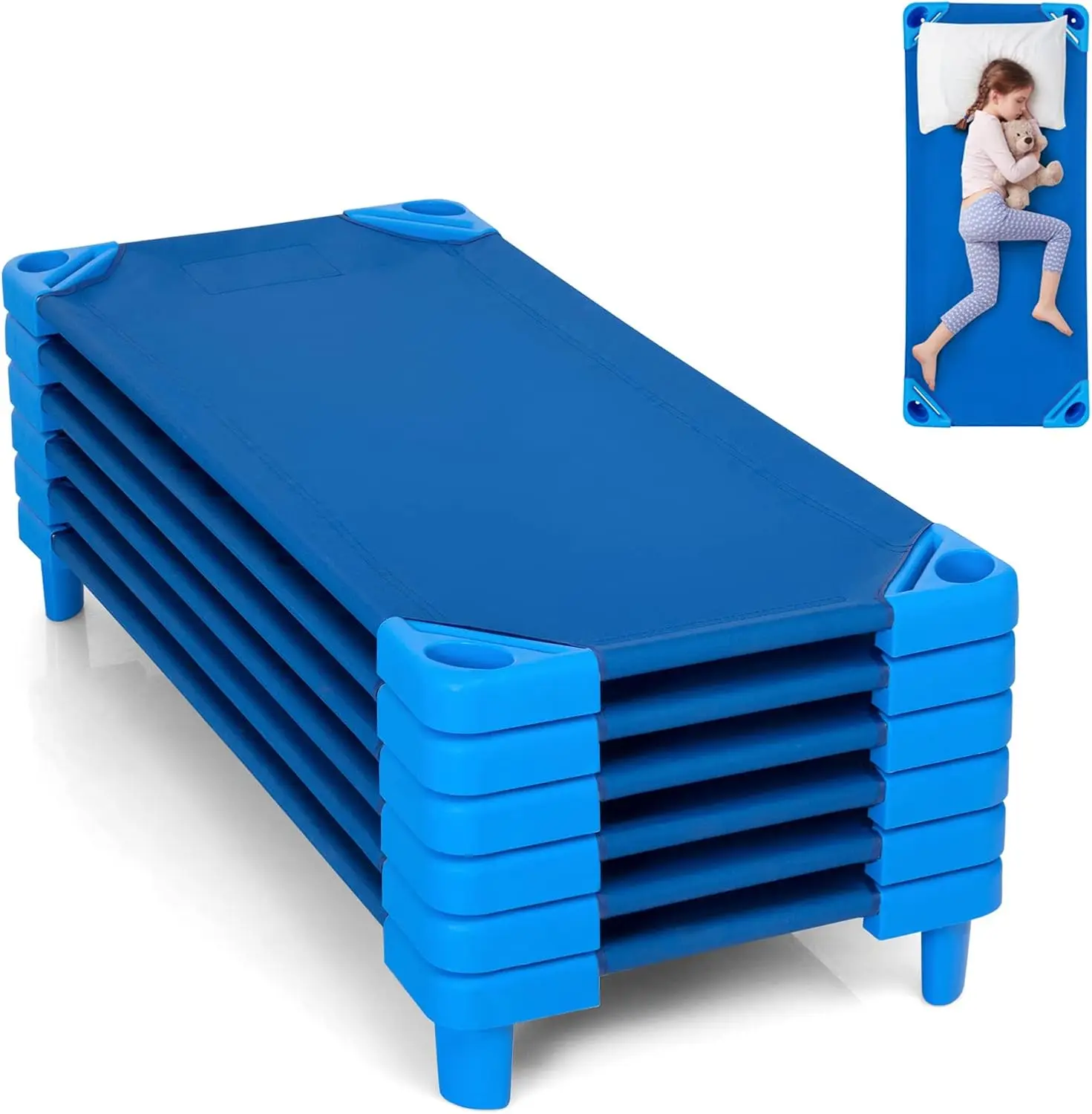 Sleeping Daycare Cots for Kids, Portable Toddler Nap Cots, 52\