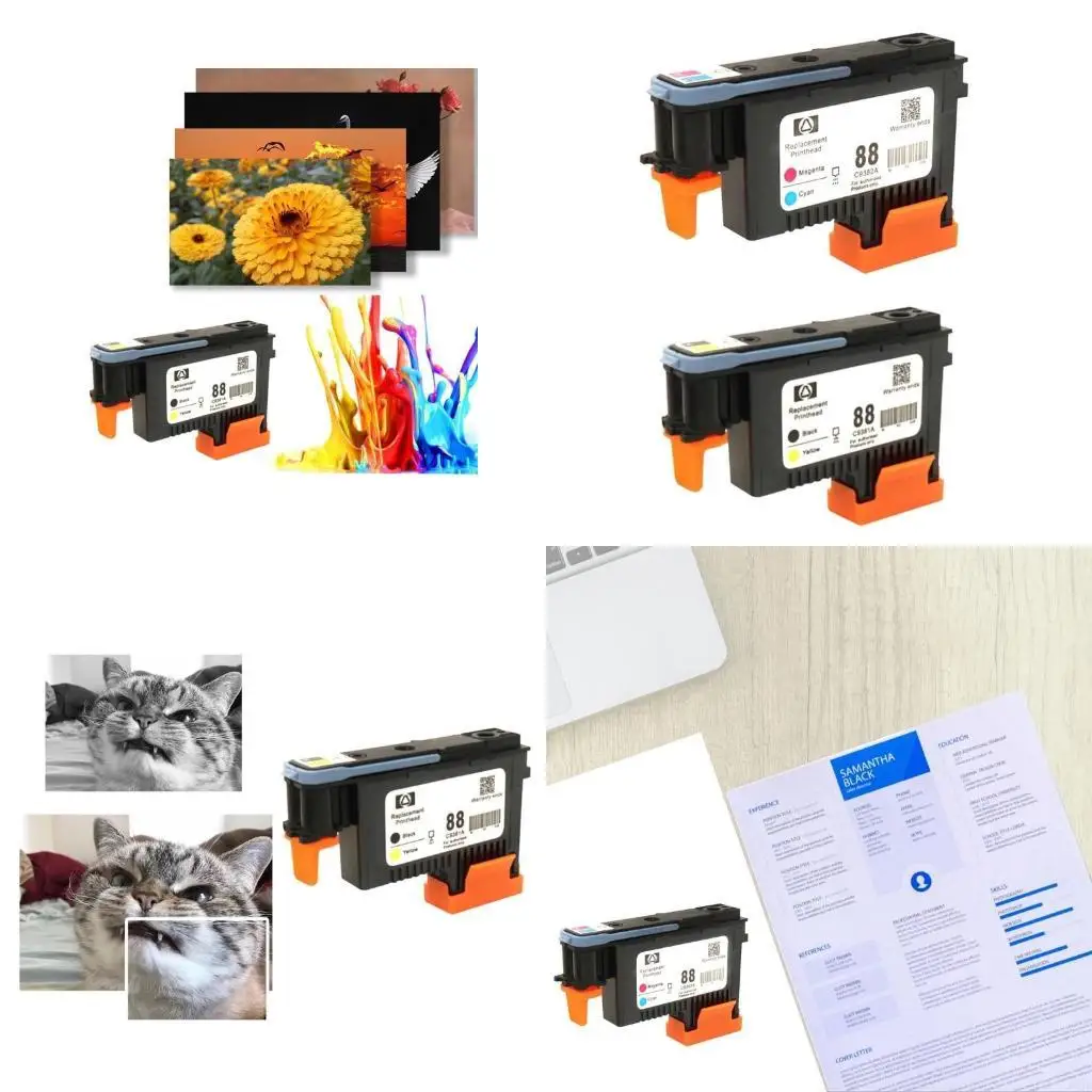 

4X7E Replacement Printhead C9381A C9382A Print Head Fit for HP 88 Offic jer k5300 / k5400dn / k8600 Printers Accessories