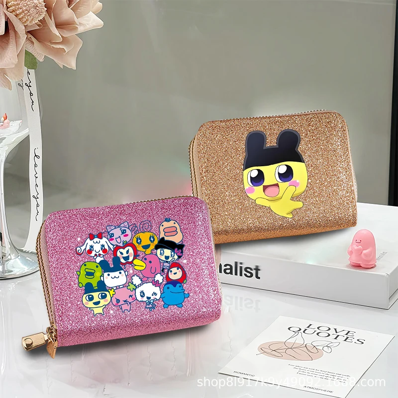 

Cute Tamagotchied Glitter Sequin Wallet Fashion New Money Bag Cartoon Coin Purses Exquisite Solid Color Credit Card Holder Pouch