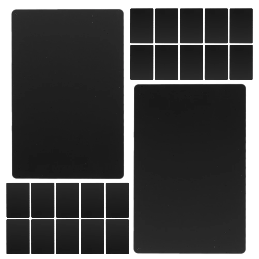 

100 Pcs Metal Business Cards Blank Aluminum Alloy Name Cards Geometry Design Engraving diy Project Accessories