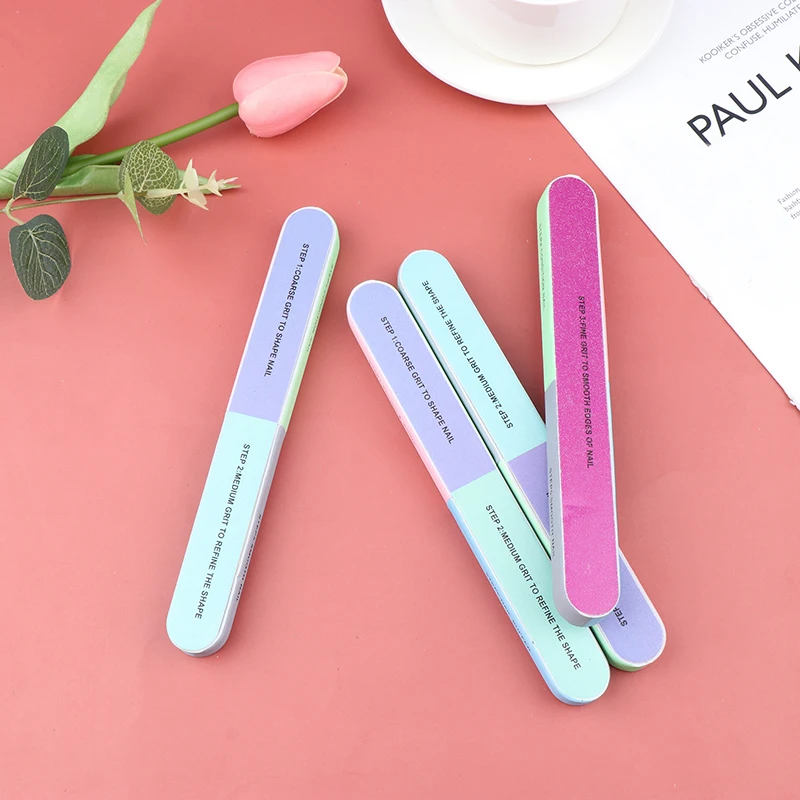 1Pc Six Sided Polishing Strip Sponge Nails File Multifunctional Nail Buffer Block Professional Nails File Buffer Pedicure